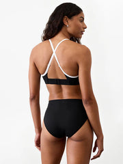 High Waist Cheeky Colorblock Swim Bottom