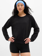 Airy Cotton Terry Crew Sweatshirt