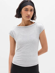 Perfect Rib Boatneck Tee