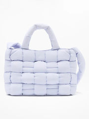 Woven Square Puff Tote