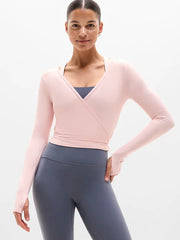 Transcend Wrap Crop Top