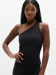 Signature Rib Asym One Shoulder Support Top