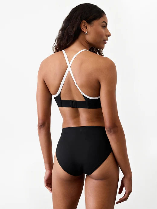 High Waist Cheeky Colorblock Swim Bottom