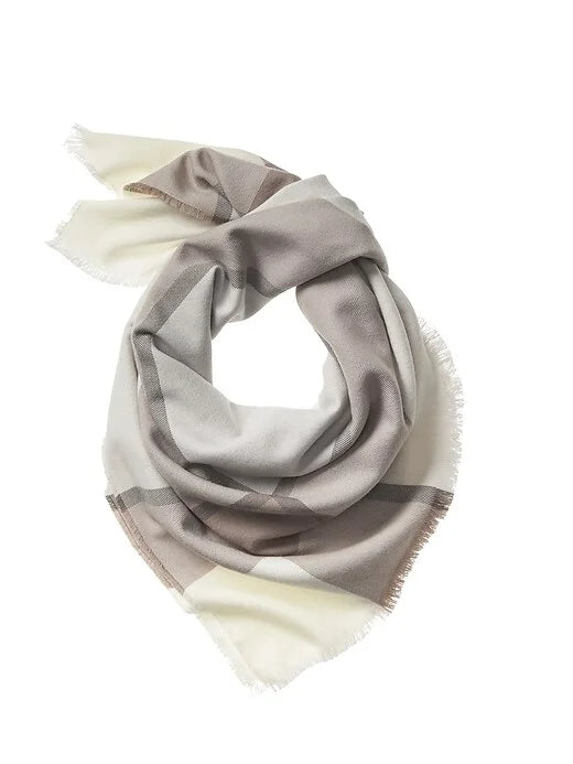 Border Plaid Blanket Scarf