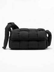 Woven Square Puff Crossbody