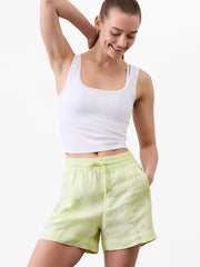 Retreat Linen Mid Rise 4" Short