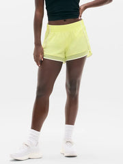 Mesh Racer Run Mid Rise 4" Short